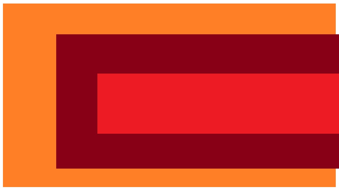 Oregon Design Library orange, burgundy and red geometric identity